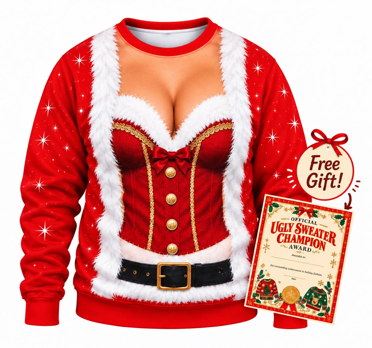 Cheeky Claus™ Funny Christmas Sweater